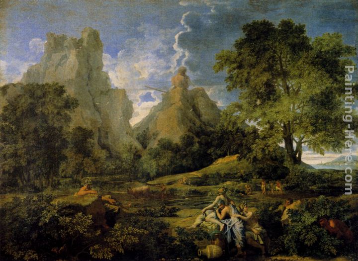 Landscape with Polyphemus painting - Nicolas Poussin Landscape with Polyphemus art painting